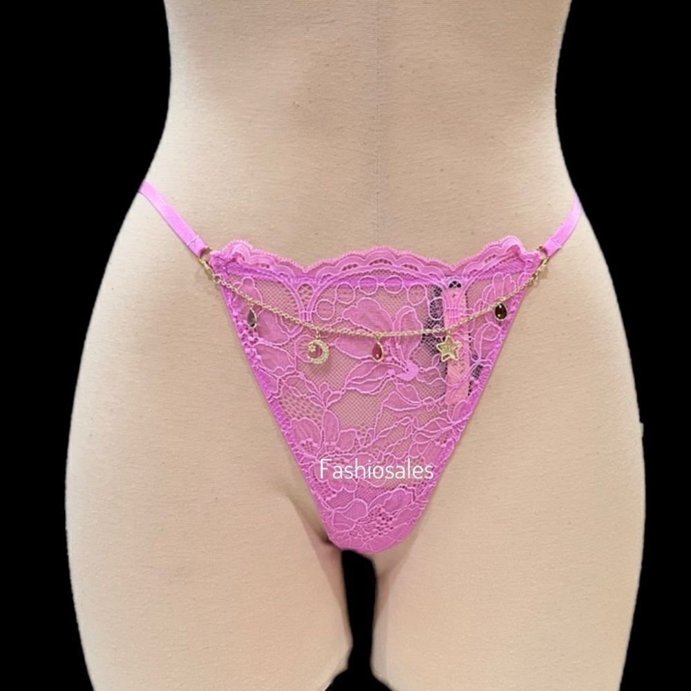 Victorias Secret Very Sexy Charm Lace V String Thong Panty Medium